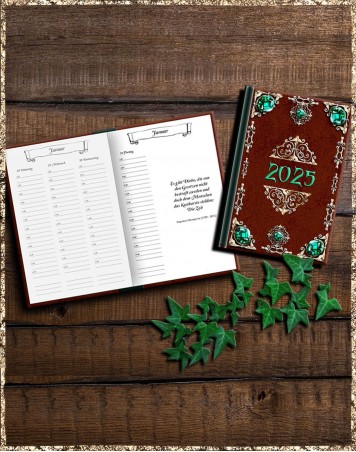 Kalender 2025 - Secrets Green Wochenplaner